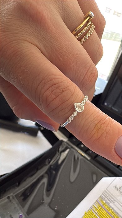 ANEL - GOTA CRAVEJADA - PRATA 925