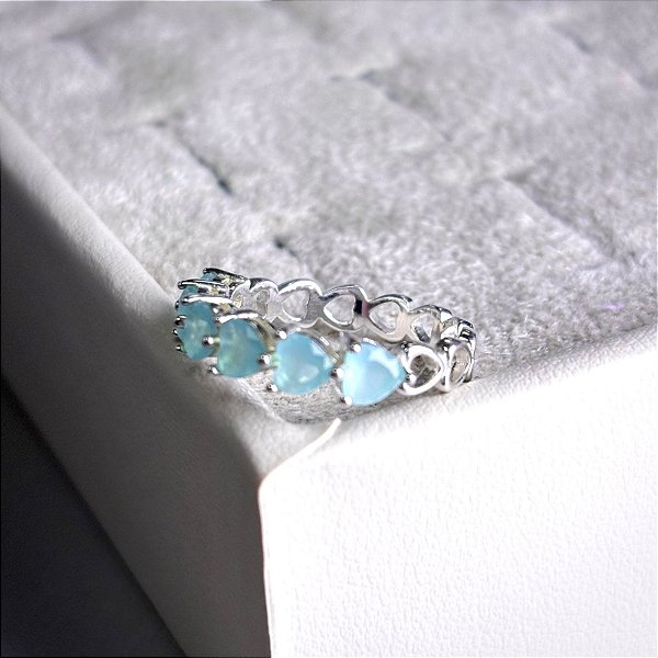 ANEL - CORAÇÕES TIFFANY - PRATA 925