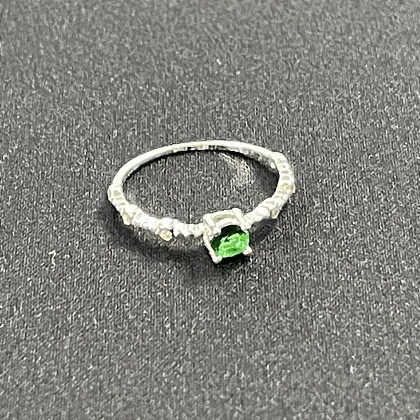 ANEL PEDRA VERDE - PRATA 925