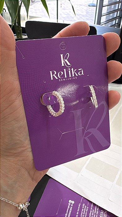 ARGOLA CLICK CRAVEJADA - P - PRATA 925