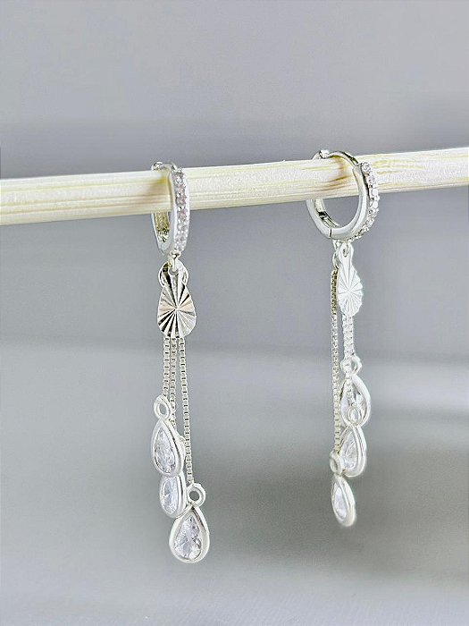 ARGOLA GOTAS - PRATA 925