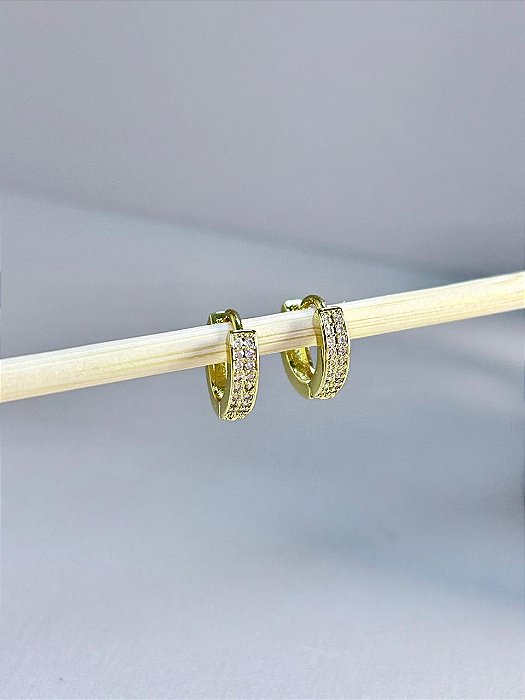 ARGOLINHA CLICK CRAVEJADA M - SEMIJOIA