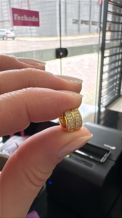 ARGOLINHA CLICK CRAVEJADA P - SEMIJOIA