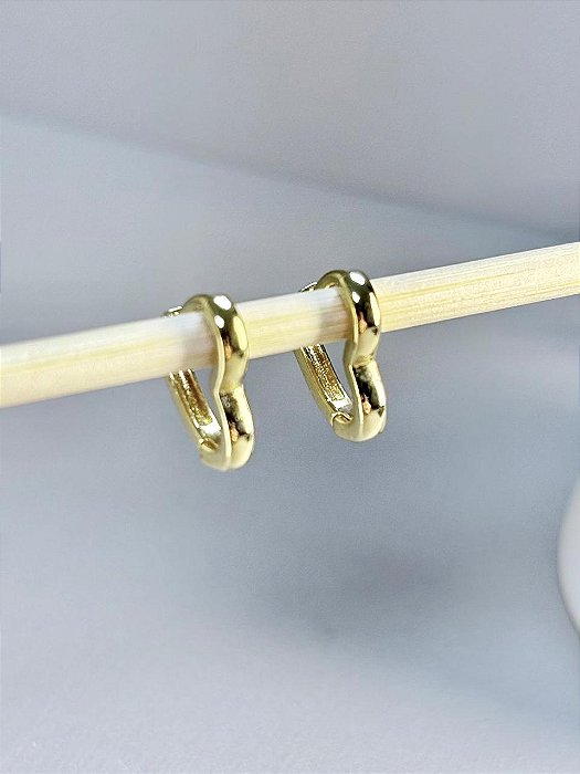 ARGOLINHA CORAÇÃO M NO DOURADO - SEMIJOIA