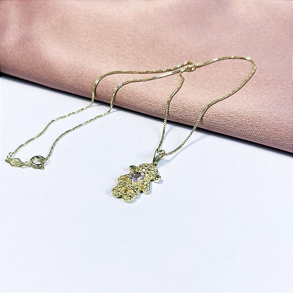 COLAR TED CRAVEJADO - SEMIJOIA