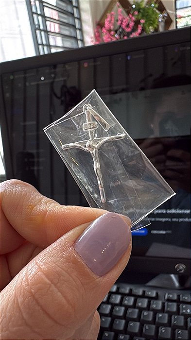 PINGENTE CRUZ JESUS CRUXIFICADO - PRATA 925