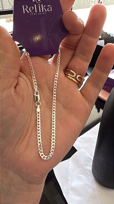 PULSEIRA MASCULINA GRUMMET 0,80 - PRATA 925