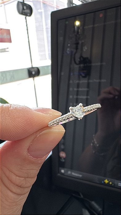 ANEL - CORAÇÃO CRAVEJADO - PRATA 925