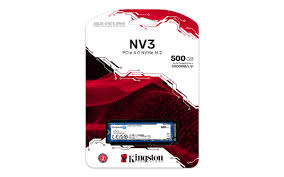 SSD Kingston NV3, 500 GB, M.2 2280, PCIe 4.0 x4, NVMe, Leitura: 5000 MB/s, Gravação: 3000 MB/s, Azul - SNV3S/500G