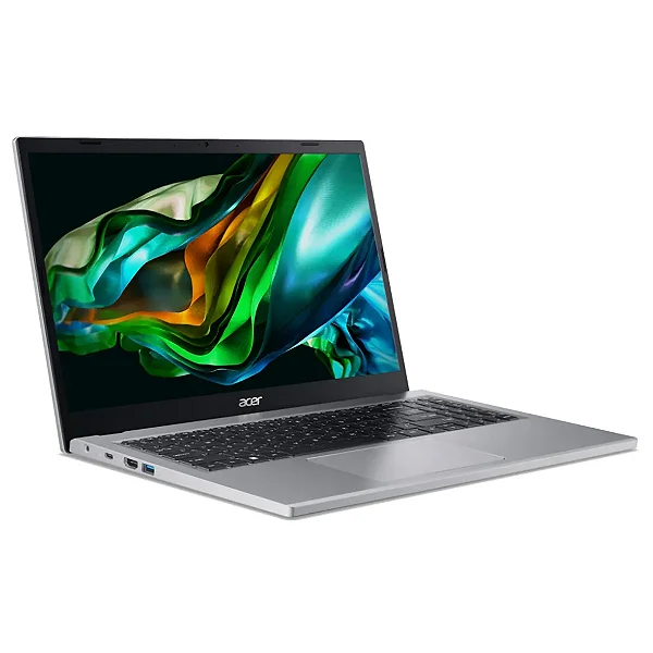 Notebook Acer Aspire 3 A315-510P-34XC Intel CORE I3 8GB 256 GB SSD Tela 15.6 Polegadas Full HD Windows 11 Home Prata