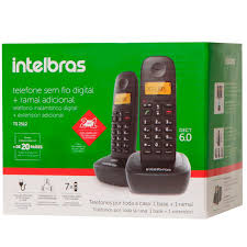 Telefone Sem Fio Intelbras TS 2512, Digital, com Ramal Adicional, Preto - 4122512
