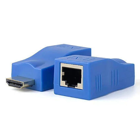 Extensor Hdmi 3d 30 Metros Via 1 Cabo De Rede Rj45 Cat5e/6