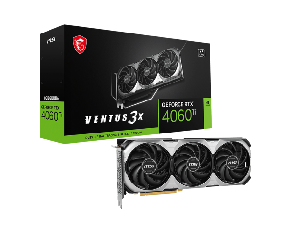 Placa de Video MSI GeForce RTX 4060 Ti Ventus 8gb