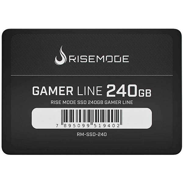 SSD Rise Mode Gamer Line, 240GB, SATA III, Leitura: 530MB/s, Gravação: 520MB/s, Preto - RM-SSD-240