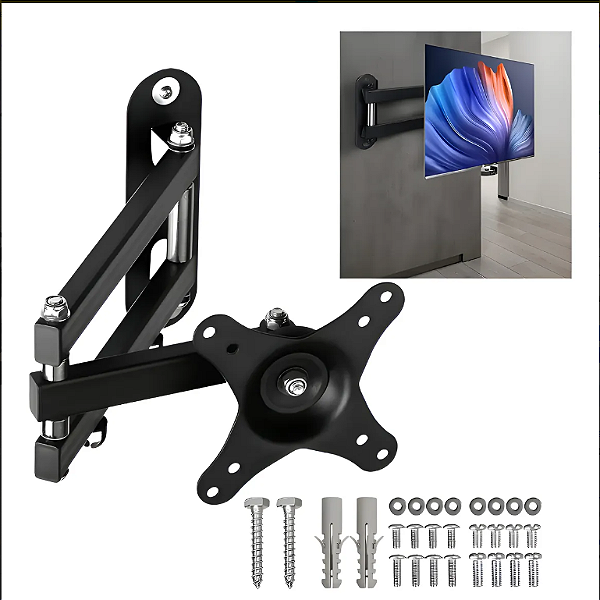 Suporte Tv Monitor Tri-articulado Lcd Led Plasma 10 A 32pol Preto