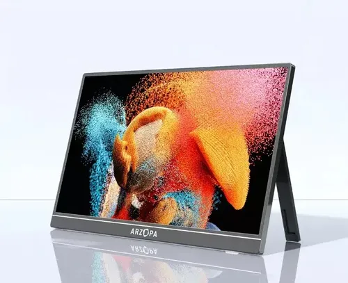 Monitor portátil ARZOPA, monitor de laptop FHD 15,6'' 1080P USB C HDMI, tela de computador HDR Eye Care