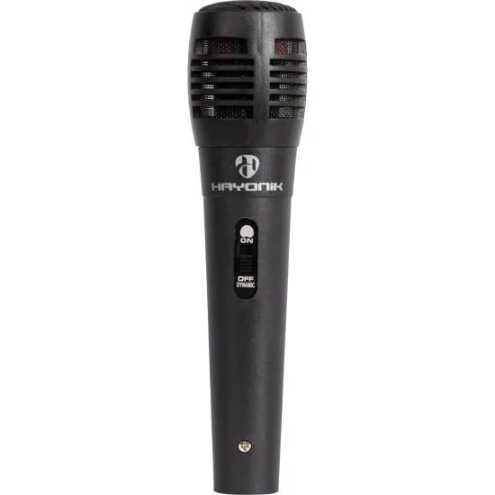 Microfone Hayonik MDH-102 Dinâmico Supercardióide Cabo 3M Preto