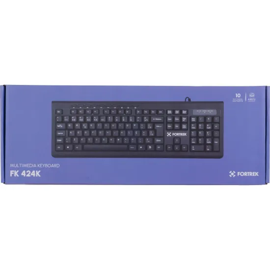 Teclado Multimídia Fortrek MKL-101 Preto FK 424K