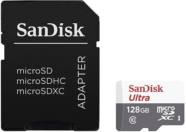 Cartão de Memória 128GB Classe 10 Sandisk