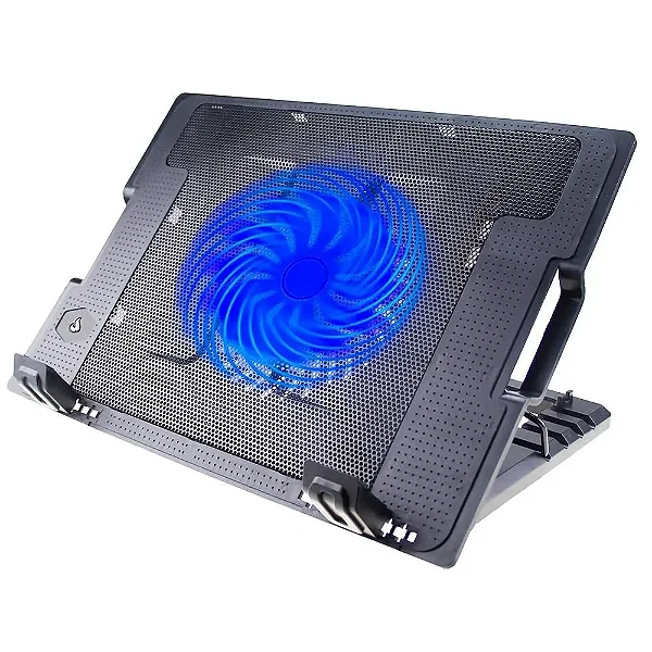 Base com Cooler para Notebook Rise Mode, Galaxy Black X6, LED - RM-CN-06-BB
