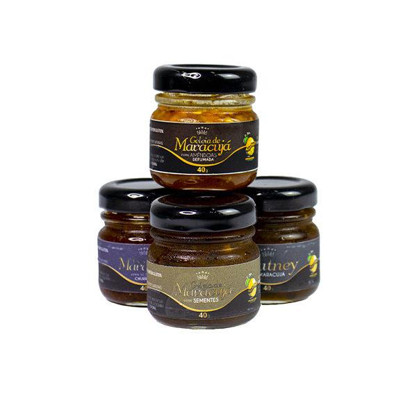 Kit Mini Geleias de Maracujá - 4 sabores (40g cada)