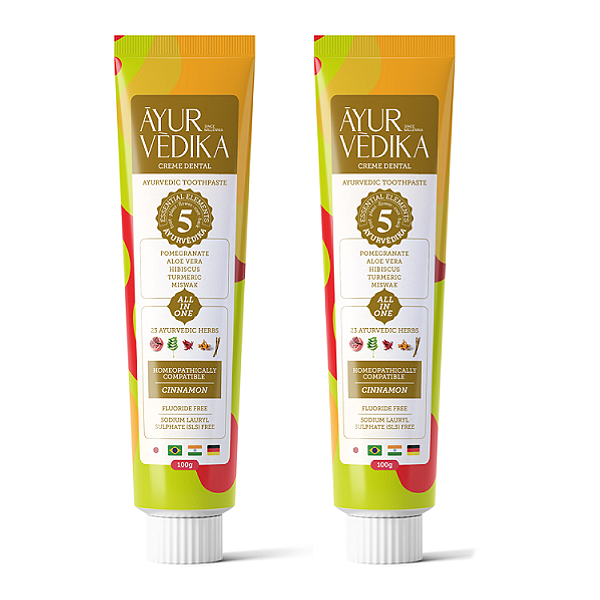 KIT2 REFRESCÂNCIA CREME DENTAL SEM FLÚOR CINNAMON 100G