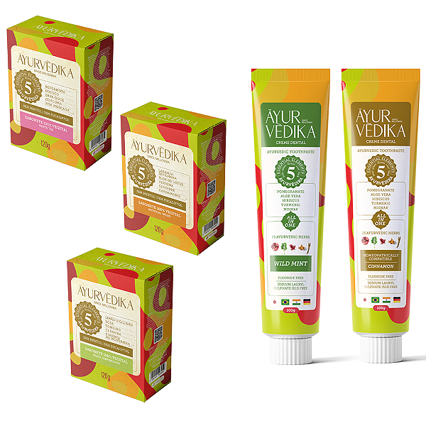 KIT BEM ESTAR CORPO E SORRISO AYURVÈDIKA