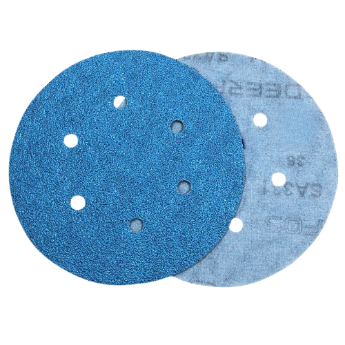 DISCO C/ VELCRO AZUL FILME DEERFOS 6POL 150MM C/ 6 FUROS
