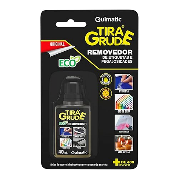 TIRA GRUDE REMOVEDOR DE ETIQUETAS E PEGAJOSIDADES 40ML - QUIMATIC