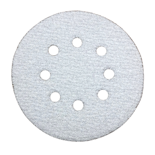 DISCO C/ VELCRO BRANCO 5POL 125MM C/ 8 FUROS