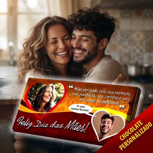 Barra de Chocolate Grande DIA DAS MÃES - Personalizado (DM001)