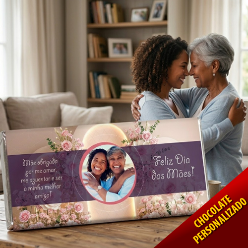 Barra de Chocolate Grande DIA DAS MÃES - Personalizado (DM002)
