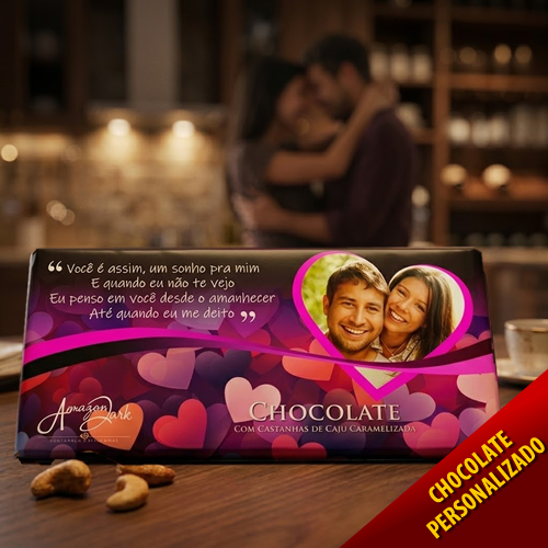 Barra de Chocolate Grande NAMORADOS - Personalizado (NM001)