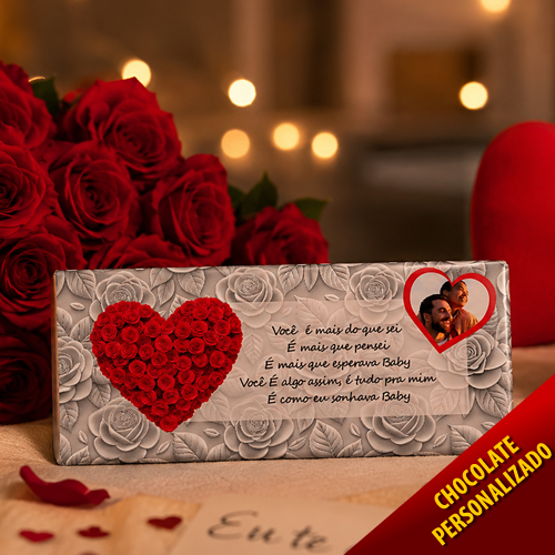 Barra de Chocolate Grande NAMORADOS - Personalizado (NM007)