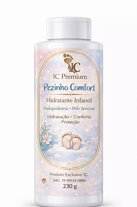 Premium Pezinho Comfort Hidratante Infantil Podopediatria • Pele Sensivel Hidratação • Conforto - Proteção Dermatologicamente Testado 230 g C IC Premium Pezinho Comfort Hidratante Infantil Podopediatria • Pele Sensivel Hidratação • Conforto Proteção Derma