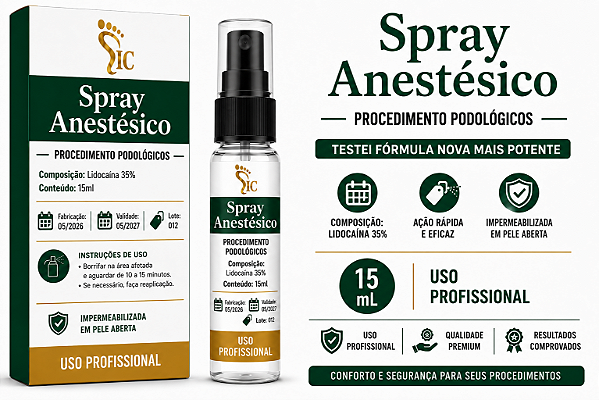 Spray Anestésico 35% Lidocaína 15ml