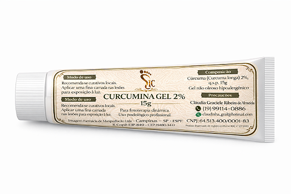 Curcumina Gel 2% 15g para Podologia