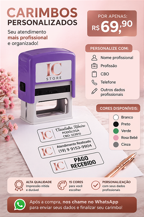 Carimbo Personalizado Profissional – IC Store