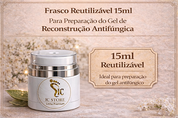 Frasco Reutilizável 15ml – Preparação de Gel Antifúngico