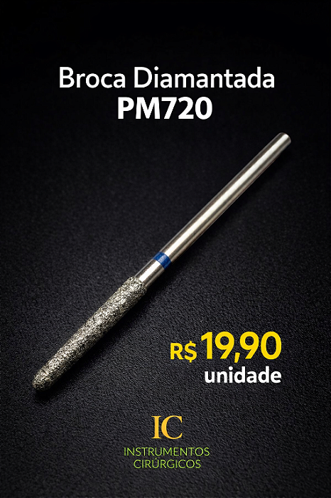 Broca Diamantada PM720 para Podologia Profissional – Alta Precisão e Durabilidade
