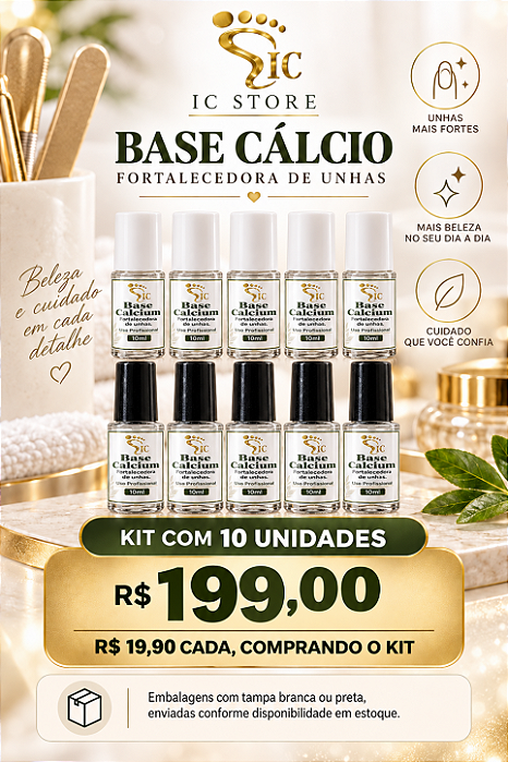 BASE CALCIUM – FORTALECEDORA DE UNHAS 💅 Tratamento completo para unhas fracas, quebradiças e danificadas A Base Calcium é uma solução fortalecedora desenvolvida para restaurar a resistência das unhas, promovendo crescimento saudável