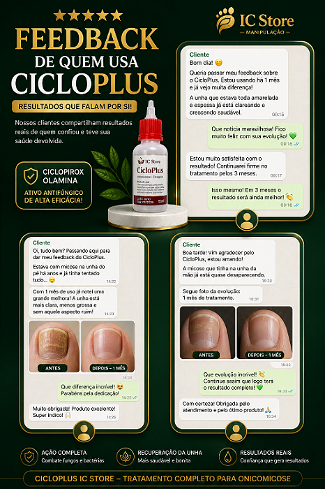 CICLOPLUS – Solução Antimicótica | 15ml