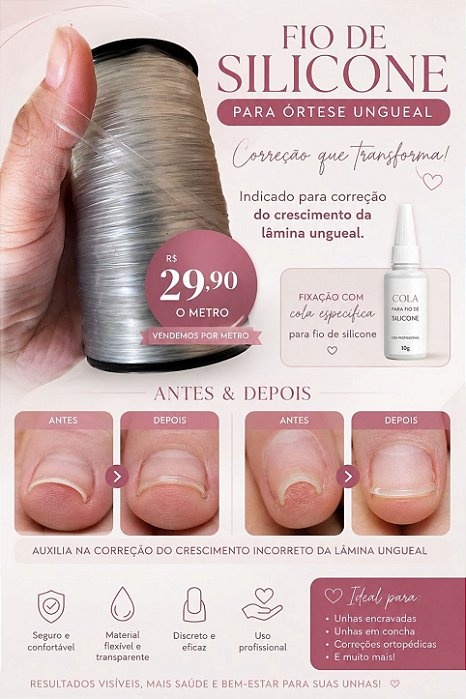 FIO DE SILICONE PARA ÓRTESE UNGUEAL