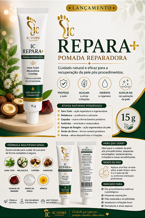IC REPARA+ – Pomada Reparadora Natural | 15 g