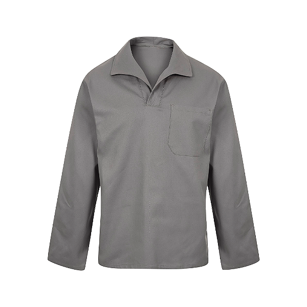 Camisa de Brim Gola Careca