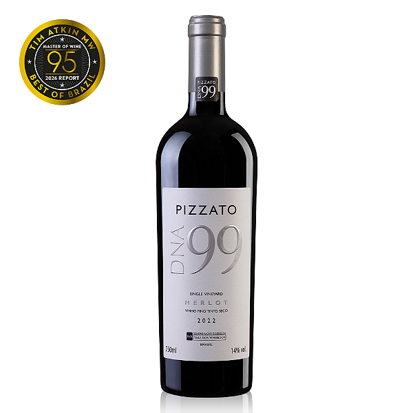 Vinho Pizzato DNA 99 Single Vineyard Merlot Tinto Seco 750ml