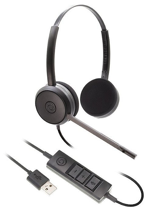 Fone Operador BRAVO USB STEREO - Headset Plug USB - 01183-2
