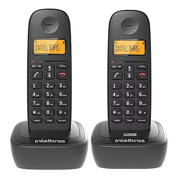 Telefone sem Fio Intelbrás TS 2510 PRETO - BASE + TS 2511 - RAMAL