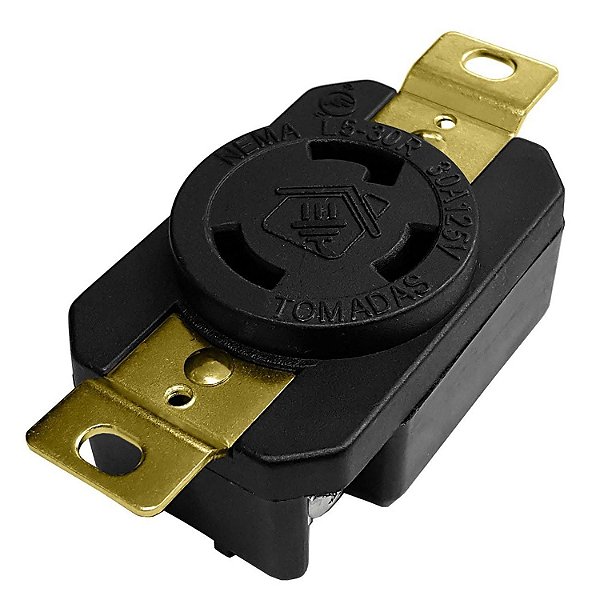 Tomada Padrão NEMA L5-30R 30A 125V 2P+T