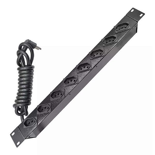 Calha 8 TOMADAS 10A para Rack 19" CALHA0021